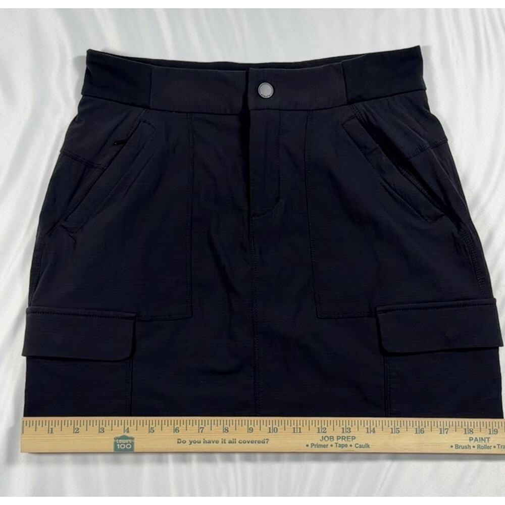 Athleta Black‎ Skort Skirt Size 6 Athletic Travel Casual Stretch Pockets EUC